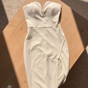 White Strapless Dress